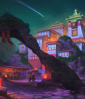 Asian Temple concept art and illustration design
