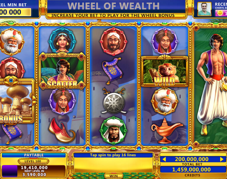 Slot machine game graphics design