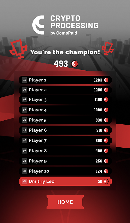 Money Racing Scoreboard